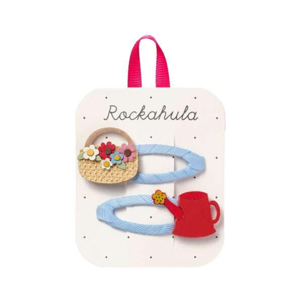 Rockahula Spring Garden Clips spinki do włosów dla dziewczynki z konewką i kwiatami
