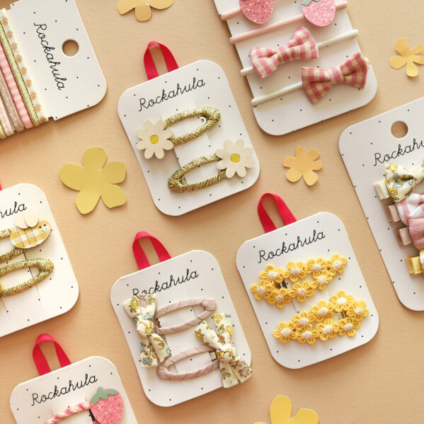 Rockahula Daisy Daisy Clips spinki do włosów dla dziewczynki ze stokrotkami