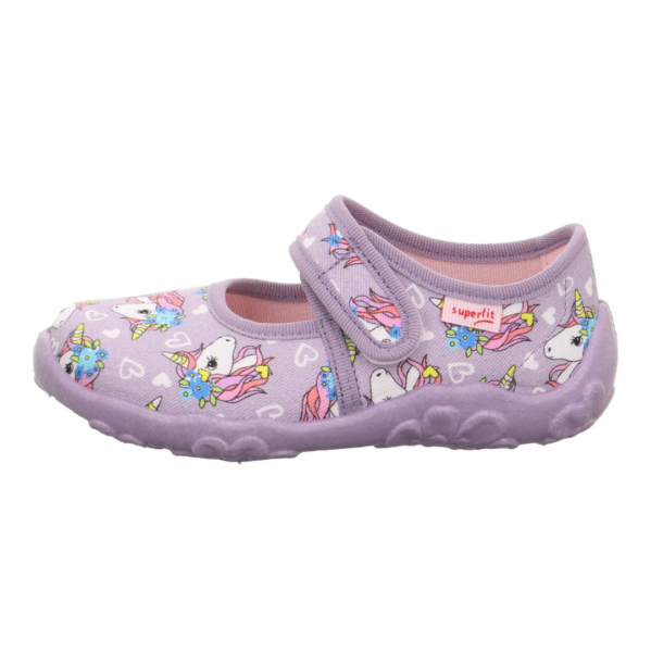 Superfit Bonny Lilac kapcie do przedszkola z jednorożcami Chwali Piętka