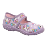 Superfit Bonny Lilac kapcie do przedszkola z jednorożcami Chwali Piętka