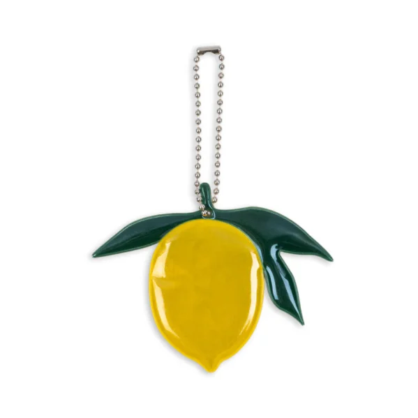 Konges Slojd Bag Charm Reflex Lemon – odblaskowa zawieszka do plecaka | Chwali Piętka