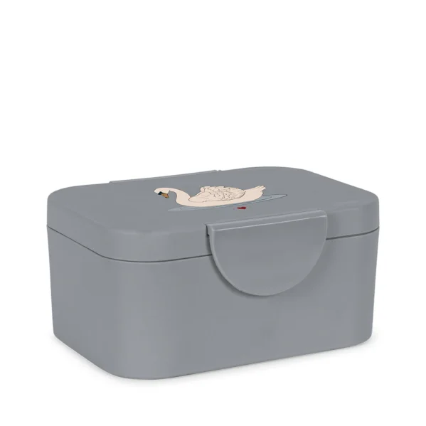 Konges Slojd Lunch Box Swan Blue – pojemnik śniadaniowy dla dzieci | Chwali Piętka