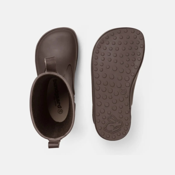 Kalosze barefoot dla dzieci Bundgaard Atlas Dark Brown z naturalnej gumy – Chwali Piętka
