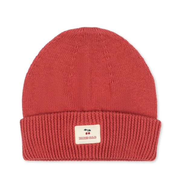 Konges Slojd czapka dziecięca Avely Beanie Cardinal z bawełny organicznej – Chwali Piętka