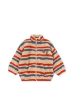 Konges Slojd kurtka dziecięca teddy Jody Tangerine Stripe – Chwali Piętka