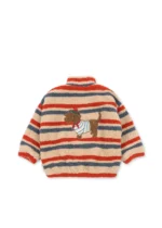 Konges Slojd kurtka dziecięca teddy Jody Tangerine Stripe – Chwali Piętka