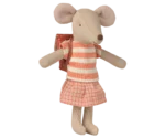Myszka Maileg z plecakiem Big Sister Tricycle Mouse Coral 13 cm – Chwali Piętka
