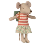 Myszka Maileg z plecakiem Big Sister Tricycle Mouse Green 13 cm – Chwali Piętka