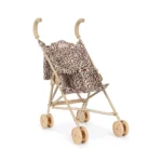 Wózek dla lalek Konges Slojd Leo Doll Stroller w panterkę z wisienką – Chwali Piętka