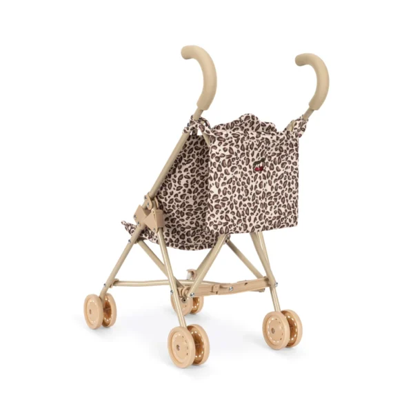 Wózek dla lalek Konges Slojd Leo Doll Stroller w panterkę z wisienką – Chwali Piętka