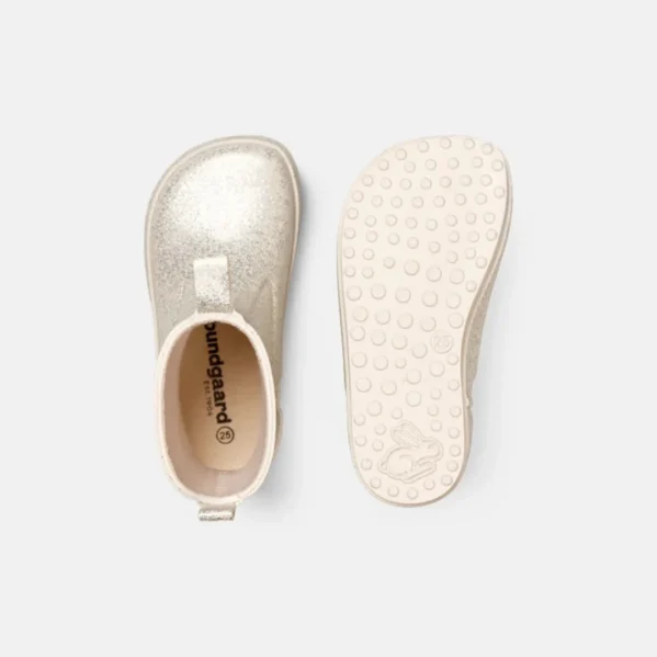 Bundgaard krótkie kalosze barefoot Misty Ivory Sparkle – Chwali Piętka