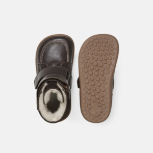Bundgaard Milo Dark Brown barefoot ocieplane buty zimowe dla dzieci z naturalną wełną i membraną TEX – Chwali Piętka