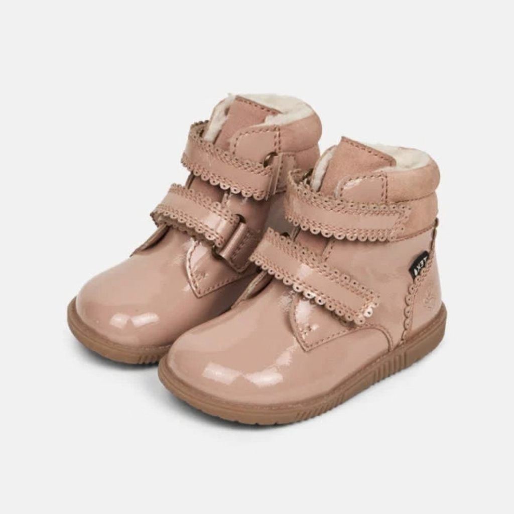 Bundgaard Rabbit Scallop Dusty Rose – ocieplane buty zimowe dla dzieci z wełną i membraną TEX | Chwali Piętka