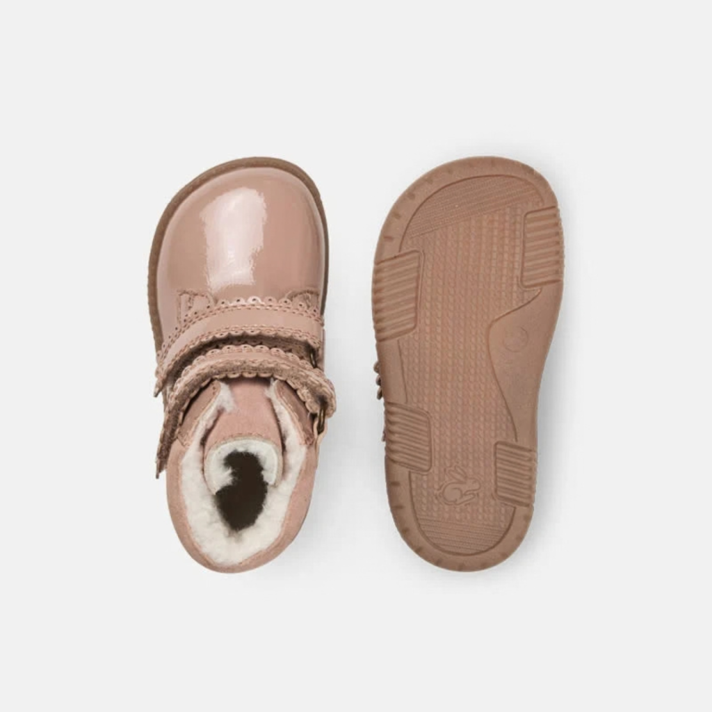 Bundgaard Rabbit Scallop Dusty Rose – ocieplane buty zimowe dla dzieci z wełną i membraną TEX | Chwali Piętka
