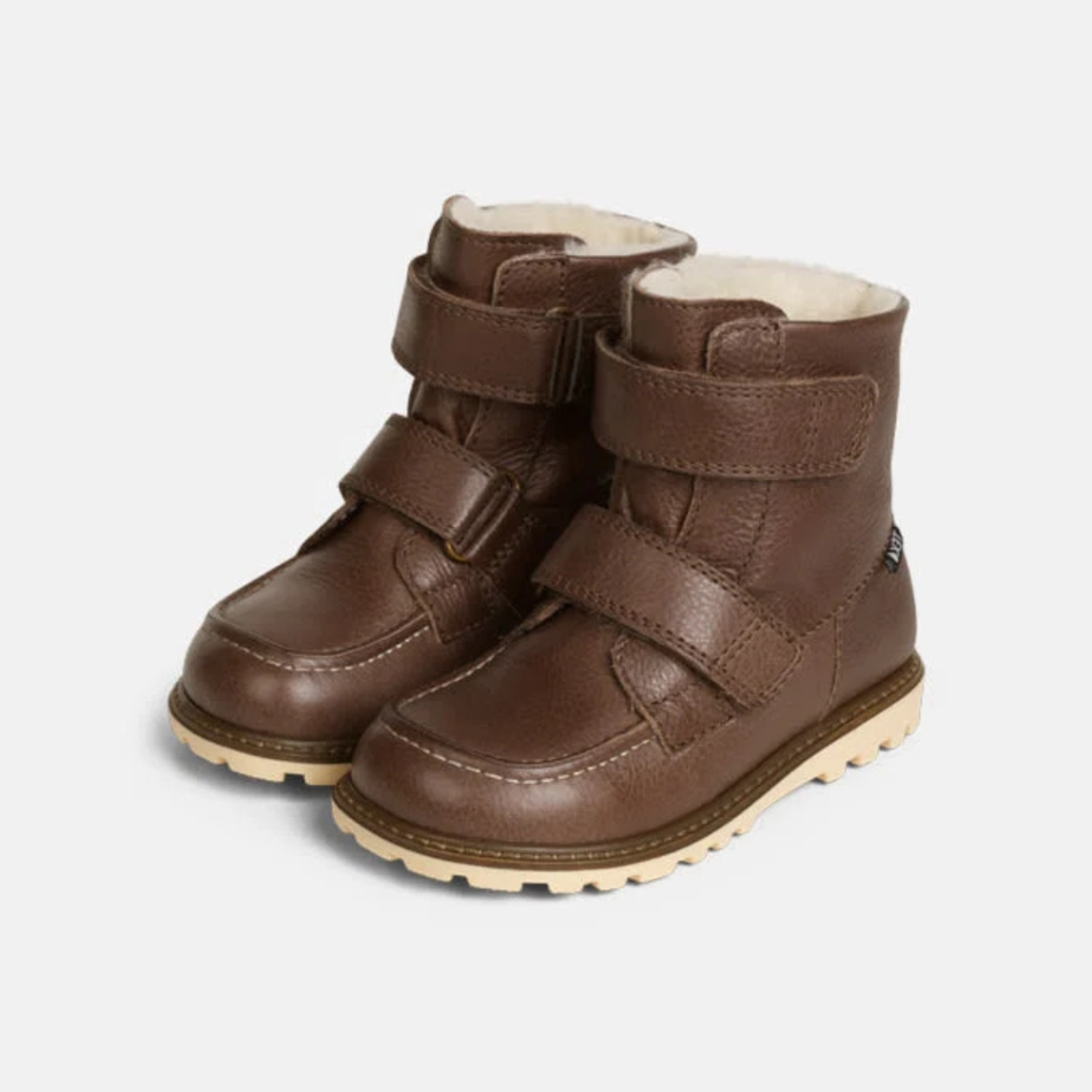 Bundgaard Terry Dark Brown ocieplane buty zimowe dla dzieci z naturalną wełną i membraną TEX – Chwali Piętka
