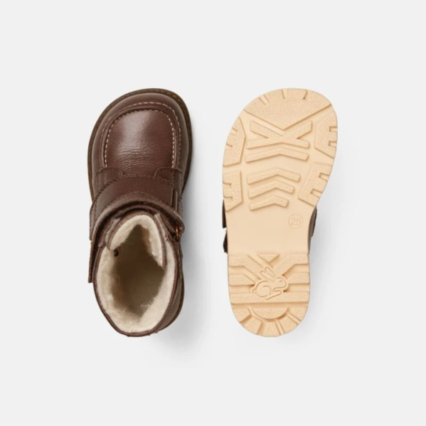 Bundgaard Terry Dark Brown ocieplane buty zimowe dla dzieci z naturalną wełną i membraną TEX – Chwali Piętka