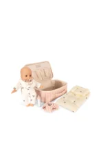 Konges Slojd Baby Doll Nursery Suitcase Pink Check – lalka bobas z akcesoriami w walizce | Chwali Piętka
