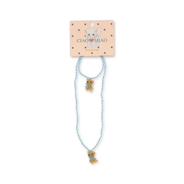 Konges Slojd Kitty Necklace and Bracelet Set – naszyjnik i bransoletka dla dzieci | Chwali Piętka