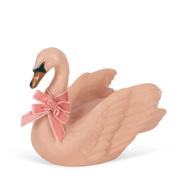 Konges Slojd Swan Lamp Pink – różowa lampka nocna z łabędziem | Chwali Piętka