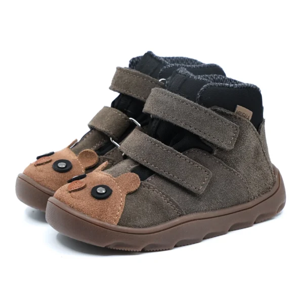 MRUGAŁA Neko Barefoot Bear Grey lekko ocieplane buty dziecięce z membraną TE-POR – Chwali Piętka