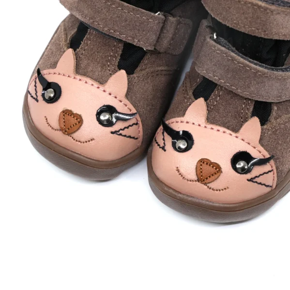 MRUGAŁA Neko Barefoot Kitty Grey lekko ocieplane buty dziecięce z membraną TE-POR – Chwali Piętka