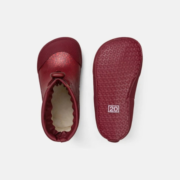 Bundgaard Malik Berry Sparkle ocieplane kalosze barefoot dla dzieci