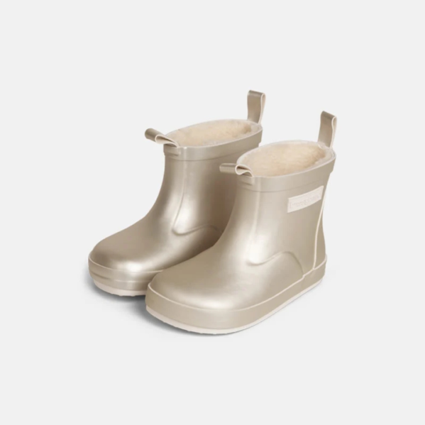 Bundgaard Rain Golden ocieplane kalosze barefoot dla dzieci