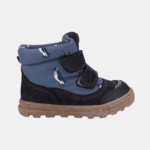 Granatowe buty zimowe dziecięce Emel EV 2778-20 w pingwinki z membraną Te-Por
